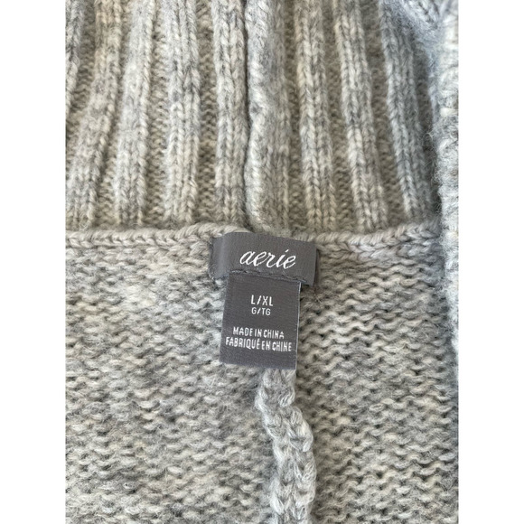 Aerie womens grey open front long cardigan size L/XL - Picture 4 of 8